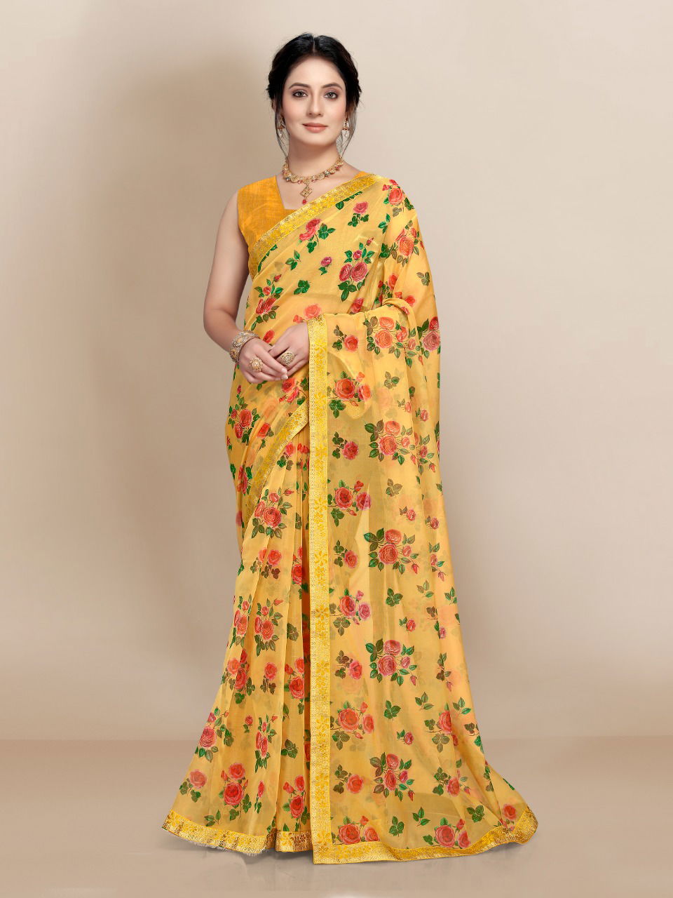 Kia Fancy Regular Wear Organza Net Latest Saree Collection